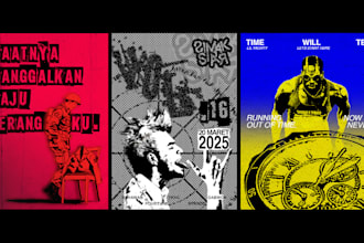make you grunge style posters