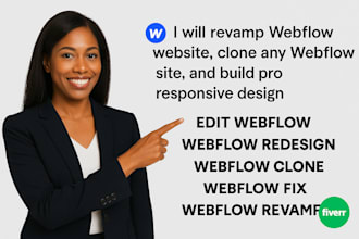 edit webflow redesign webflow clone webflow revamp webflow fix webflow bug