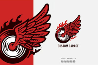 do clean vintage motorcycle logo badge
