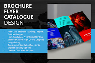 design bifold, trifold brochure, flyer, poster, or catalogue