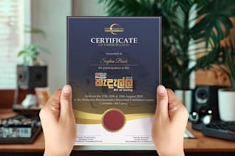 design gift certificate, diploma, voucher or warranty card
