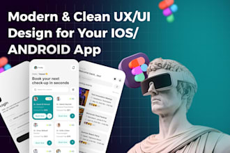 design modern and user friendly mobile app UX UI for ios and android