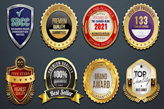 design clean badge, shield, circe, monogram, stamp, seal, emblem logo