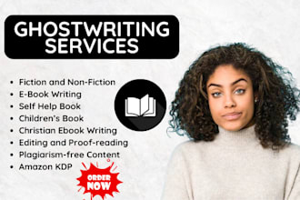 be your non fiction book ghostwriter, ghost book writer, self help ebook writer