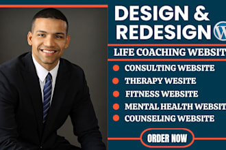 build life coaching, mental health, author, consulting, fitness, therapy website