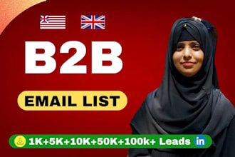 build niche targeted valid email list, linkedin leads, b2b data extraction