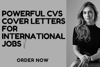 create powerful CV cover letters for international jobs