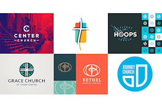 make modern and unique church ministry or religious logo