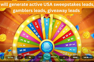 generate active USA sweepstakes leads, gamblers leads, giveaway leads