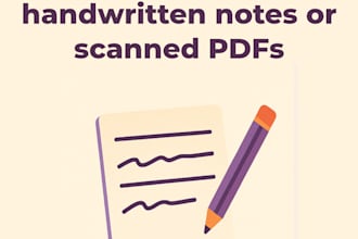 type your handwritten notes or scanned pdfs