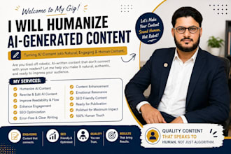 expertly edit or rewrite to humanize ai content