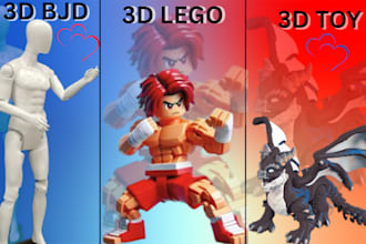 do 3d articulated model flexi model bjd fidget toy doll 3d lego for 3d print