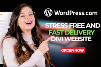 create divi wordpress website, redesign with divi theme and divi website design