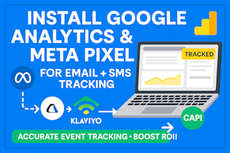 install google analytics meta pixel, conversion API for accurate email and SMS