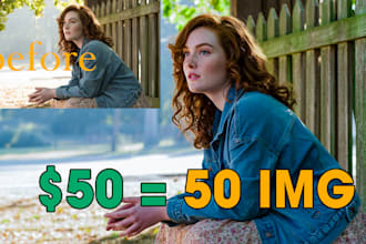 do professional basic camera raw photo editing 50 high quality images fast