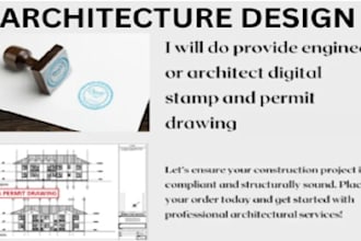 deliver engineer stamped plans for permits in texas, california, florida georgia