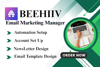 setup beehiiv account, beehiiv newsletter, beehiiv landing page and automation