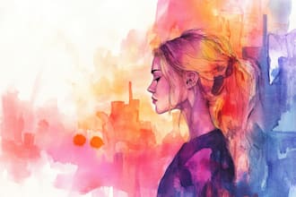 do an architectural digital marker or watercolor sketches