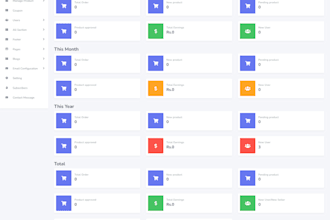 build laravel admin panel, API and website, 7 years exp