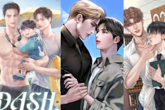 design anime lgbtq young adult ya and gay bdsm bwwm erotica romance book cover