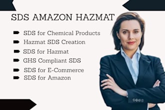create safety data sheet or sds or msds for amazon hazmat
