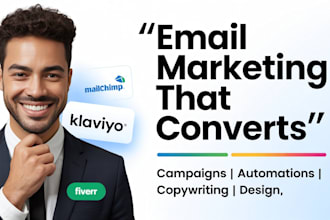 create email marketing campaigns, flows, and automations in mailchimp or klaviyo