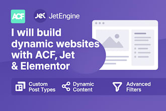 build a dynamic elementor wordpress website using jetengine or acf