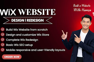 build wix website, wix design, wix redesign and wix ecommerce