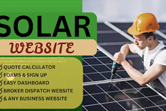 build a solar website, hvac, junk cleaning, roofing with lead generation