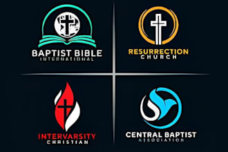 make unique and modern church religious or ministry logo design