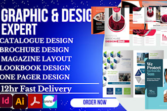 design product catalog, catalogue, brochure, magazine layout, lookbook,one pager