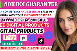 build 7 figure shopify digital product store, etsy store, stan store marketing