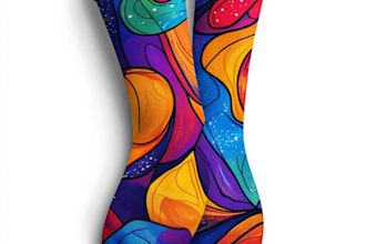 draw modern and unique custom socks