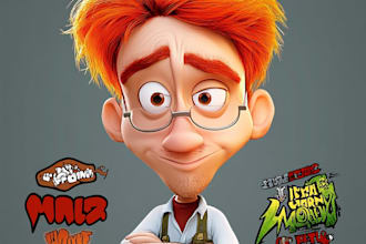 design cartoon, mascot, caricature or character logo
