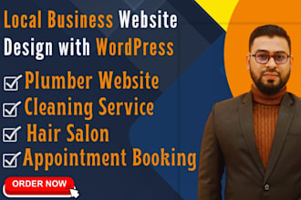 design professional website for plumbers, cleaning services or hair salon