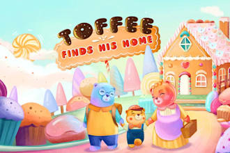 do children book illustration, children picture book and kids activity book