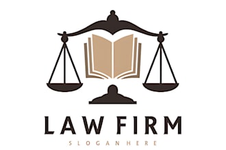 do professional attorney and law firm logo design