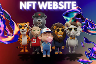create an interactive nft website, landing page that sells