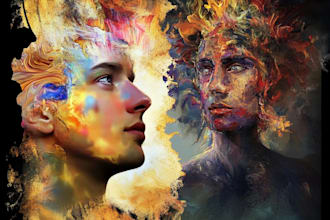 create paint unique digital art abstract, surrealism