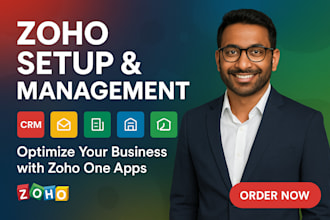 setup and customize zoho CRM, campaigns, workflow, zoho creator, API automations