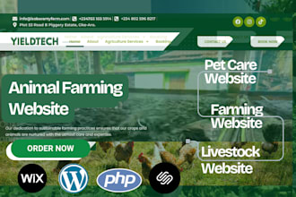 animal pet farm website agriculture website farming livestock website
