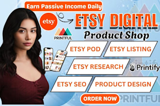 create profitable etsy digital product shop pod seller for new etsy sellers
