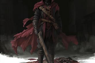 make  your dark fantasy dnd character illustration