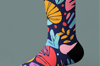 draw unique socks design for you