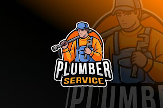 design hvac oil gas plumbing energy industrial business logo
