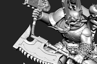 sculpt 3d miniatures, warhammer 40k,dnd,trench crusade, kitbash,3d printing