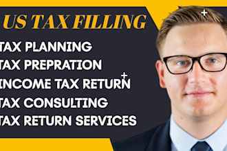 prepare and efile US tax returns, US tax filing, llc tax form 1040, 1120, 1065