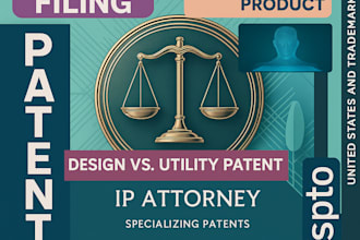 search, draft, and file utility or design patents professionally