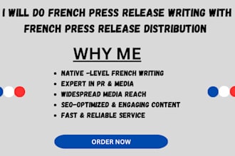 do french press release writing with french press release