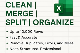 clean, merge, format and split your excel data professionally